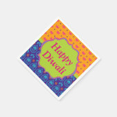 ディワリ紙ナプキンカラフルインディアン柄 スタンダードカクテルナプキン (角)