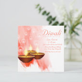 ディワリ赤い水色とディヤ 招待状 (スタンド正面)