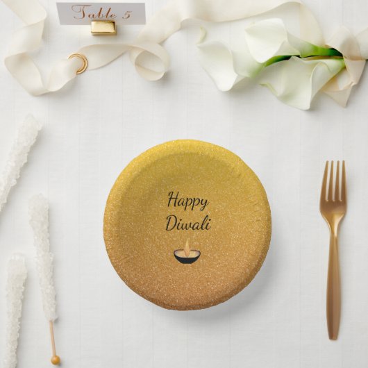 ディワリ金ゴールドグリッターグラムディヤランプフレーム ペーパーボウル (ウェディング)