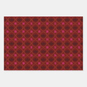 ディワリ、インディアンモチーフのギフトラッピング3枚セット。 ラッピングペーパーシート (正面)