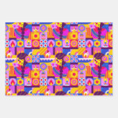 ディワリ、インディアン民族デザインギフト ラッピングペーパーシート (正面)