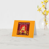 ディワリ・ウィッシュ・カードイン・ヒンディー カード (黄色い花)