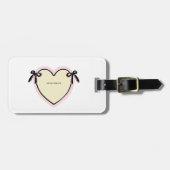 ディンカスボーズ&ハートパーソナライズされたトートバッグ ラゲッジタグ (正面横)