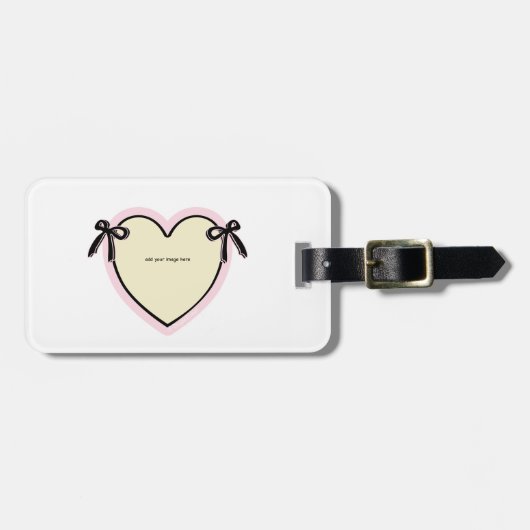 ディンカスボーズ&ハートパーソナライズされたトートバッグ ラゲッジタグ (正面横)