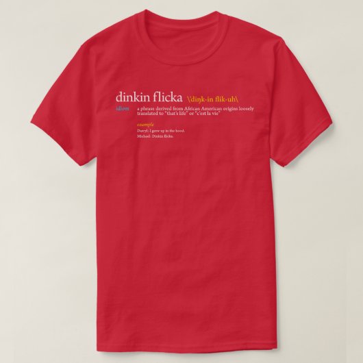 ディンキンフリッカ Tシャツ (デザイン正面)