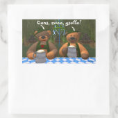 ディンキーベアーズオクトーバーフェスト 長方形シール (バッグ)