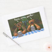 ディンキーベアーズオクトーバーフェスト 長方形シール (封筒)