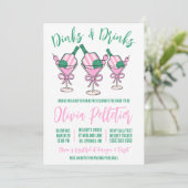 ディンクとドリンク!ピックボールをテーマにしたブライダルシャワー 招待状 (スタンド正面)