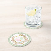 ディンクとドリンク|ピッ名門私立校風のクボール ラウンドペーパーコースター (インサイチュ)