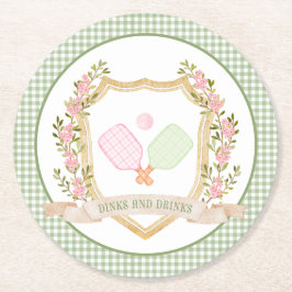 ディンクとドリンク|ピッ名門私立校風のクボール ラウンドペーパーコースター