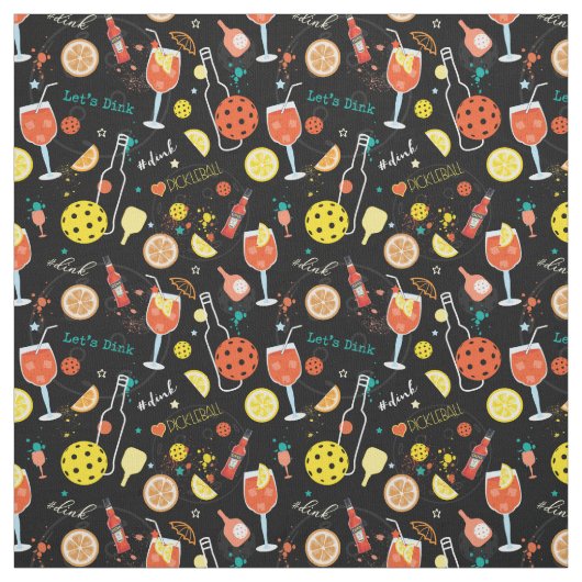 ディンクとドリンク – pickleball ファブリック (見本)