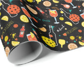 ディンクと🍾🥂ドリンク – pickleball ラッピングペーパー (ロールコーナー)