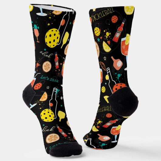 ディンクと🍾🥂ドリンク – pickleball socks ソックス (傾斜あり)