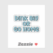 ディンクビッグまたはゴーホームブルーレトロピックボール文字 シール (シート)