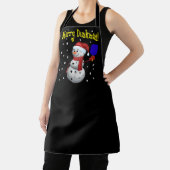 ディンクマメリースピックルボール雪だるま エプロン (インサイチュ)