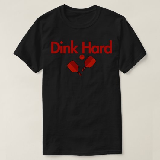 ディンク懸命ピックボールデザイン Tシャツ (デザイン正面)