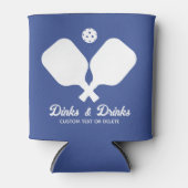 ディンク&ドリンクピックボールパーソナライズされたパドル 缶クーラー (正面)