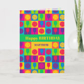 ディンク、ドリンク&セレブレート!誕生日 カード (正面)