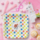 ディンク ピックルボール パーティー スポーツ カートゥーン マスコット パドル ペーパープレート (パーティー)