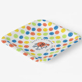 ディンク ピックルボール パーティー スポーツ カートゥーン マスコット パドル ペーパープレート (傾斜あり)