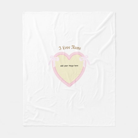 ディングスボーズ&ハート パーソナライズされた フリースブランケット (正面)