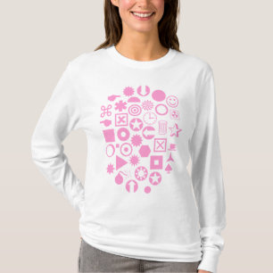 ディングバット・アブストラクト - ピンク Tシャツ