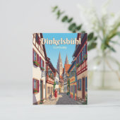 ディンケルスビュール旧市街の路地 ドイツ ポストカード (スタンド正面)
