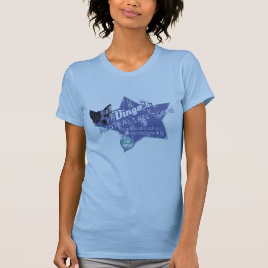 ディンゴのオーストラリア人は女性を旅行します Tシャツ (正面)