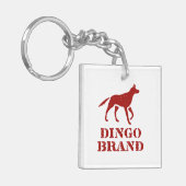 ディンゴブランドフラワーヴィンテージステンシルプリント キーホルダー (正面左)