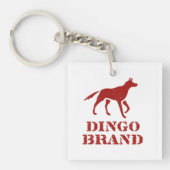 ディンゴブランドフラワーヴィンテージステンシルプリント キーホルダー (正面)