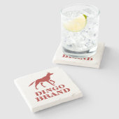 ディンゴブランドフラワーヴィンテージステンシルプリント ストーンコースター (横)