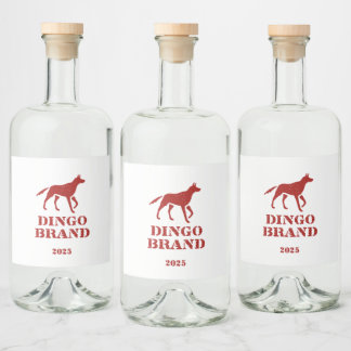 ディンゴブランドフラワーヴィンテージステンシルプリント リキュールボトルラベル