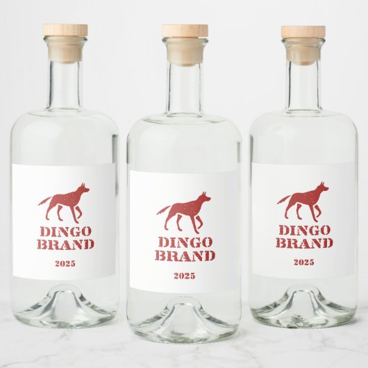 ディンゴブランドフラワーヴィンテージステンシルプリント リキュールボトルラベル (ボトル)