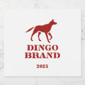 ディンゴブランドフラワーヴィンテージステンシルプリント リキュールボトルラベル (シングルラベル)