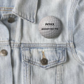 ディンプル名タイトル付きパーソナライズされたゴルフボール 缶バッジ (インサイチュ)