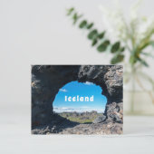 ディンムボルギルの溶岩窓、ミーヴァトン地域 - アイスランド ポストカード (スタンド正面)