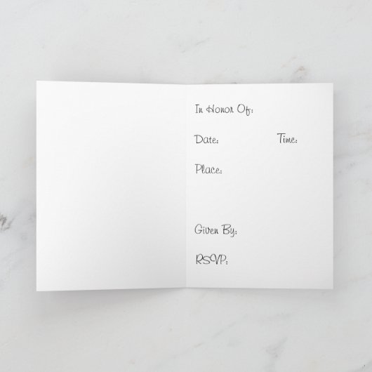 ディヴァの80歳の誕生日パーティーの招待状 招待状 (内部)