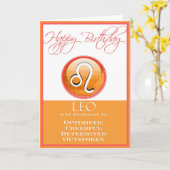 ディヴァの〔占星術の〕十二宮図誕生日カードforレオ カード (黄色い花)