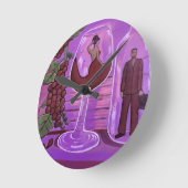 ディヴァインつながりクロ ラウンド壁時計 (傾斜)