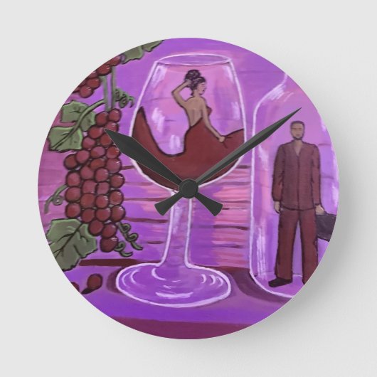 ディヴァインつながりクロ ラウンド壁時計 (正面)