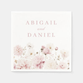 ディヴァインエレガンス:赤面ガーデン結婚フローラ スタンダードカクテルナプキン