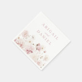 ディヴァインエレガンス：赤面ガーデン結婚フローラ スタンダードカクテルナプキン (角)