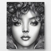 ディヴァインブラックガールデジタルアートポートレート卓上 フォトプラーク (正面)