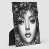 ディヴァインブラックガールデジタルアートポートレート卓上 フォトプラーク (側面)