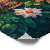 ディヴァインブルークリシュナフルートアート ポスター (角)