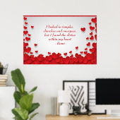 ディヴァインマイマイハートラブ&スピリチュアル引用文ラミ ポスター (ホームオフィス)