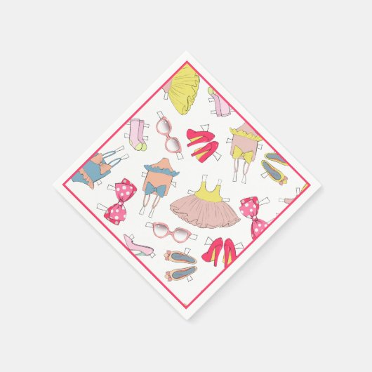 ディヴァファッションスティレトスウォーター色パーティー紙プラット スタンダードカクテルナプキン (角)