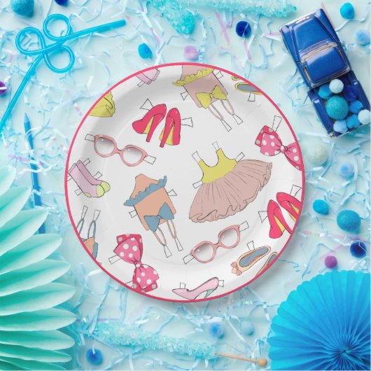 ディヴァファッションスティレトスウォーター色パーティー ペーパープレート (パーティー)