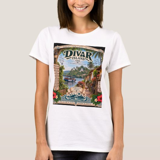 ディヴァル島 - マンドヴィ川の宝石 🏝️ Tシャツ (正面)