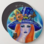 ディヴィニアカラフルハロウィーンの魔女バイルネ・ラヴォワ 缶バッジ (正面&裏面)